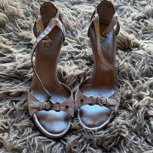 Cole Haan White Strappy Heels